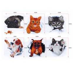 image-Douyin Rabbit Year Puzzle Sticker - DIY Crystal Diamond Fridge Decal - Cartoon Style