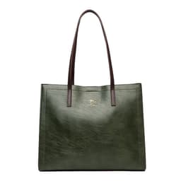 image-PU Tote Bag Women Blue European Retro