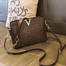 image-MRYV Letters Shell Bag - PU Shoulder Bag Retro Print