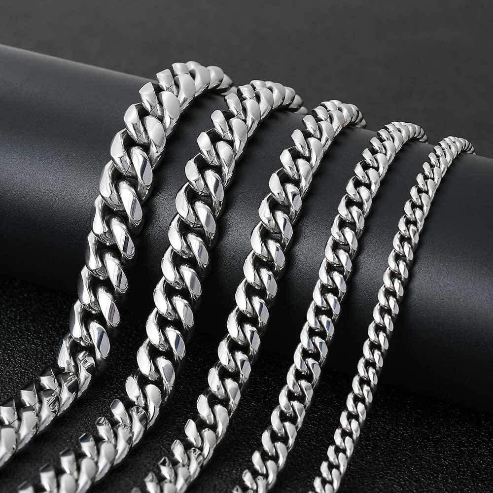 image-Stainless Steel Cuban Chain Necklace - Gold 6mm