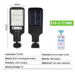 image-Wilder Solar LED Street Lamp - Remote Control