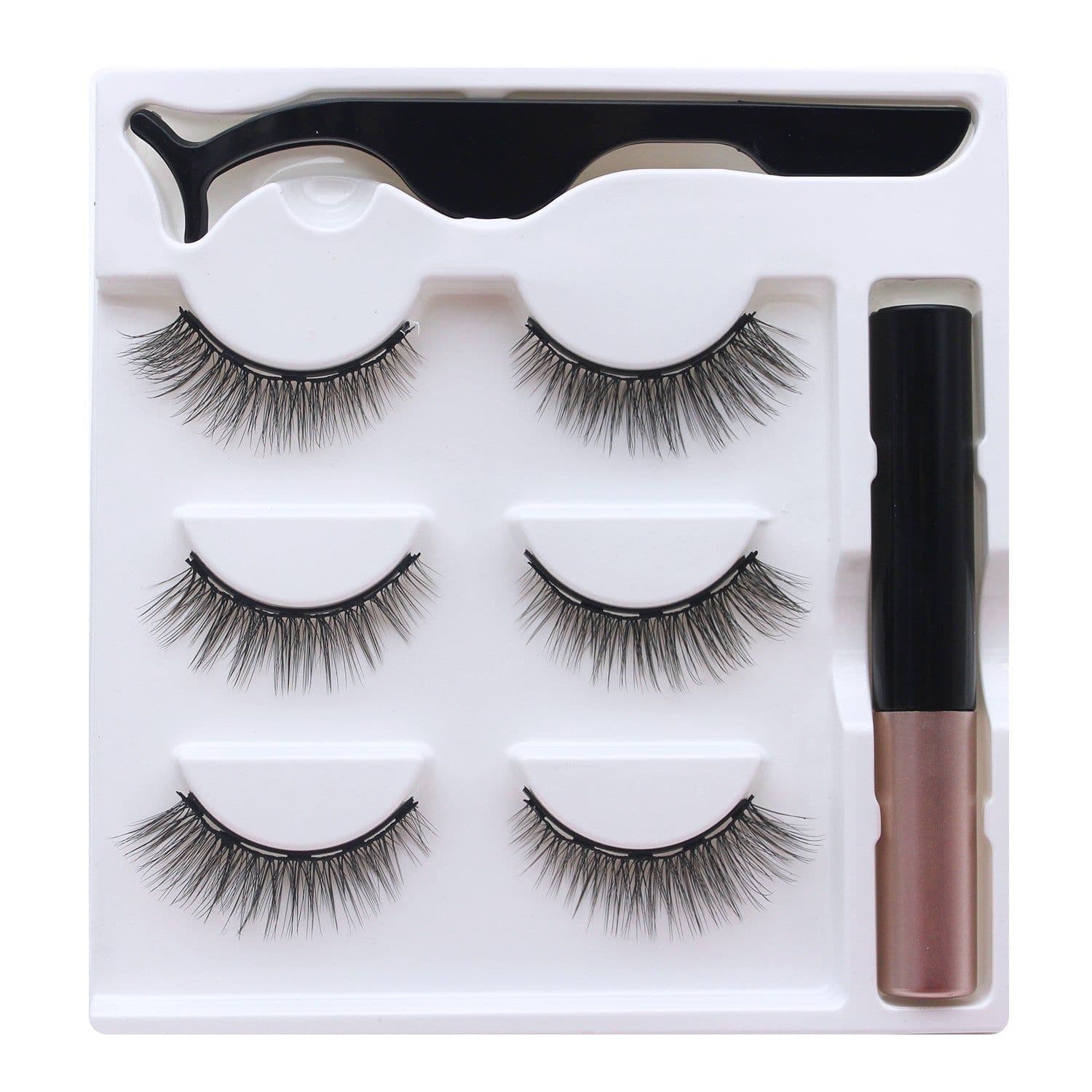 image-Magnetic False Eyelashes 5 Pairs 8-15mm Thick