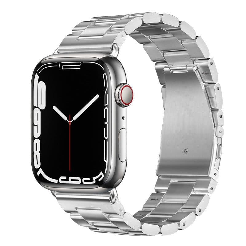 image-Xia Yang Universal Apple Watch 7 Steel Strap - Silver 42mm