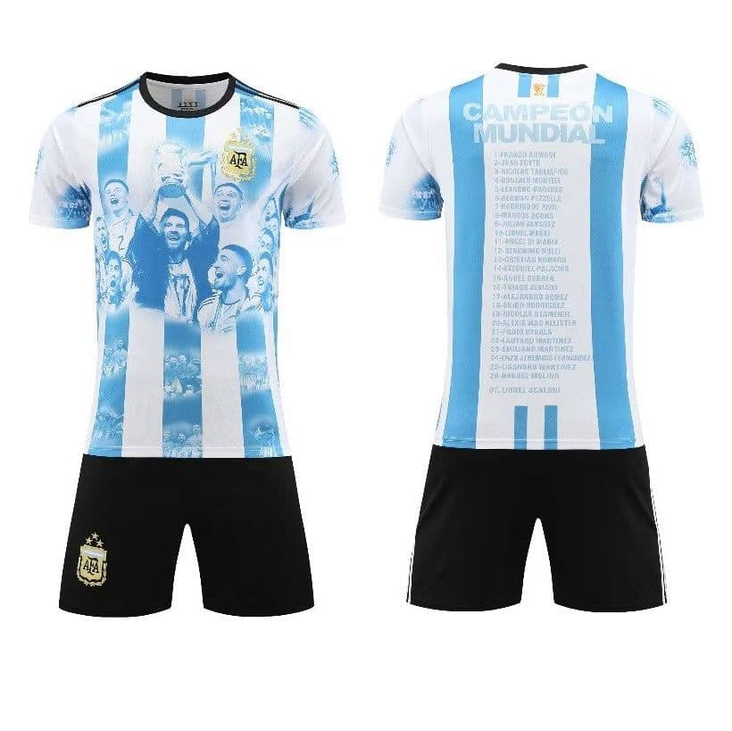 image-Football Jersey - Unisex Polyester Soccer Kit Adult