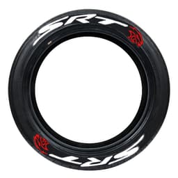 image-Deoukana 3D Car Tire Sticker - English Letters, 8 Pieces, PVC, 3.5cm