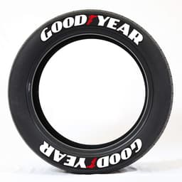 image-Deoukana 3D Car Tire Sticker - English Letters, 8 Pieces, PVC, 3.5cm