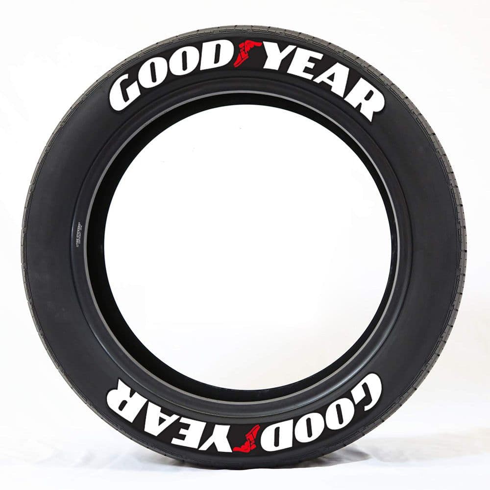 image-Deoukana 3D Car Tire Sticker - English Letters, 8 Pieces, PVC, 3.5cm