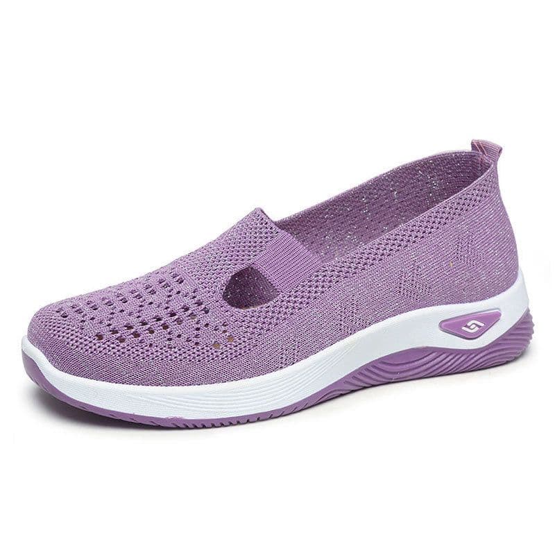 image-Women's Slip-On Shoes - Breathable Soft Sole Comfort