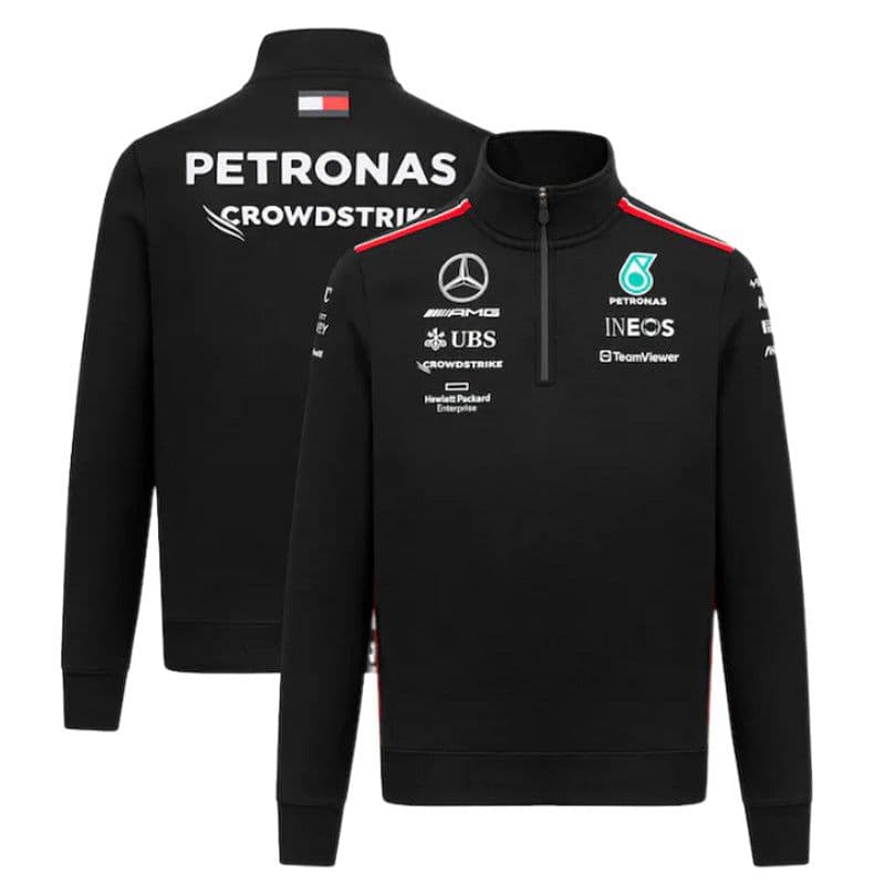 image-Cross-border new F1 peripheral racing suit fleece sweatshirt team long-sleeved stand-up collar warm sports cycling off-road sweatshirt
