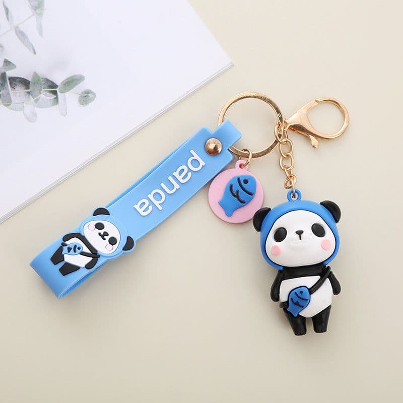 image-Panda Keychain Pendant - Soft Rubber Cartoon Cute