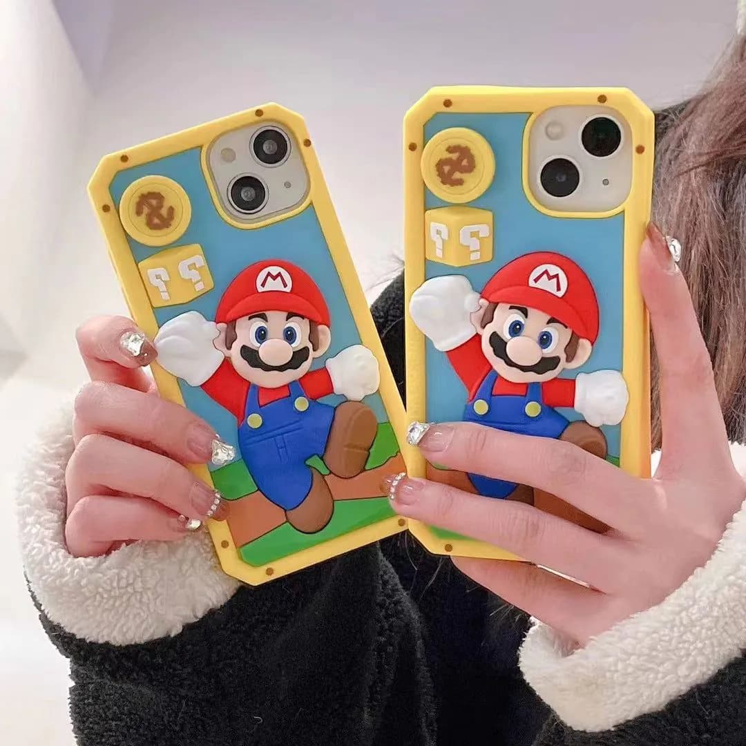 image-Mario iPhone Case - Silicone 3D Drop-Proof for 11-14 Pro Max