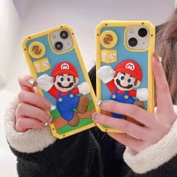 image-iPhone 14 Pro Max Silicone Case - 3D Mario Design
