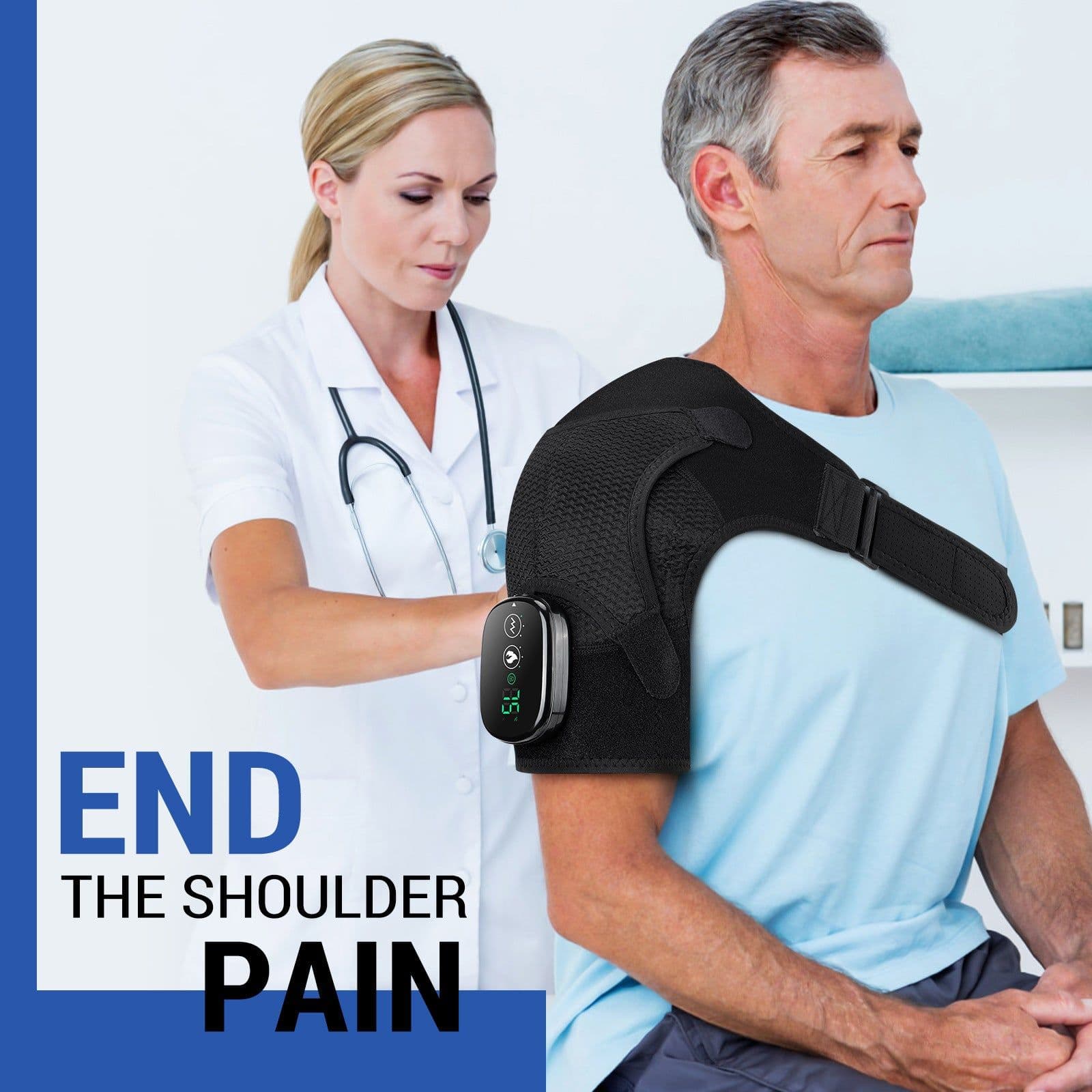 image-Electric Massage Knee Pads 3-Speed Heating USB