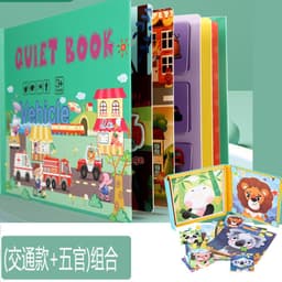 image-Children's Sticker Book - Quiet Paste Montessori