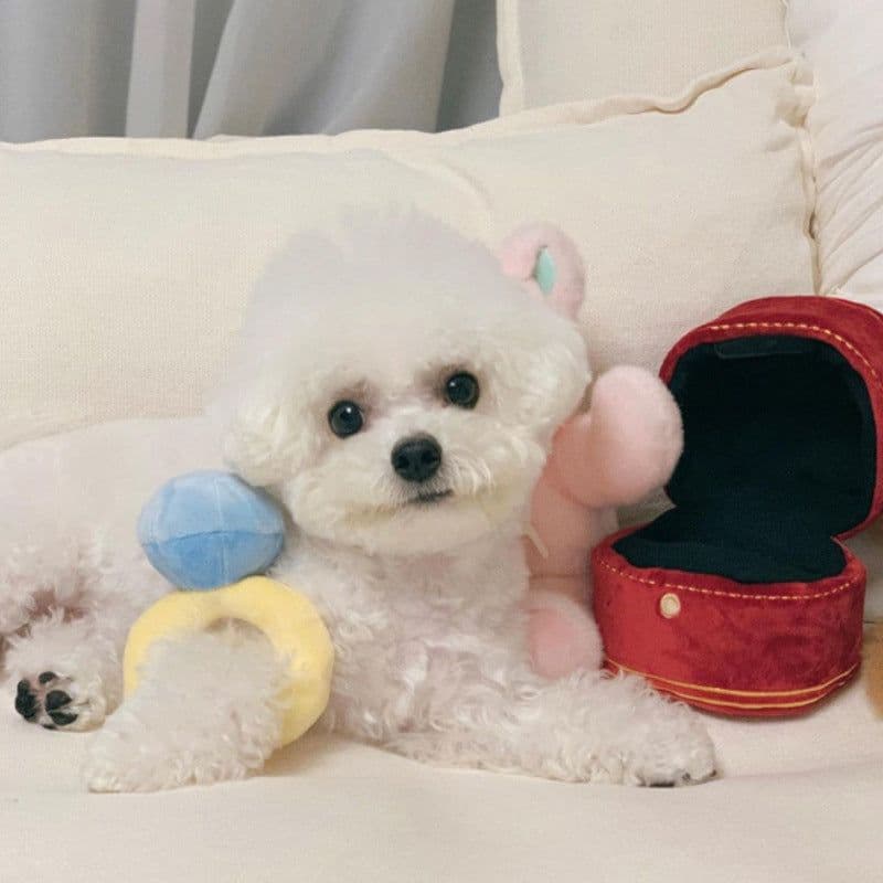 image-Ins Korean diamond ring set dog vocal toy pet Tibetan food toy foreign trade original single pets