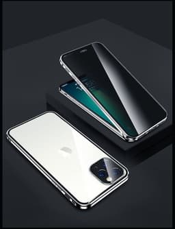 image-Apple 14 Phone Case - Metal Magnet Anti-Peep Double-Sided iPhone 12/13/14