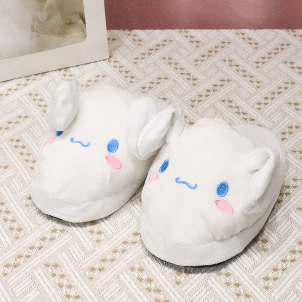 image-Cute Cartoon Slippers - Moving Ears Anti-slip Blue
