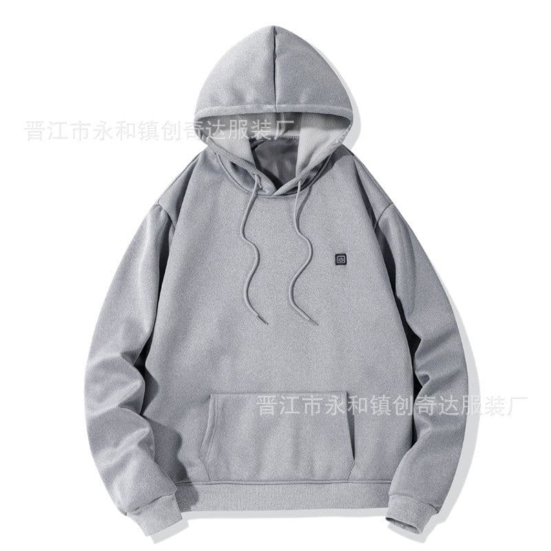image-2023 Men's USB 5 Zone Heating Sweatshirt - Warm Outdoor Electric Hoodie
