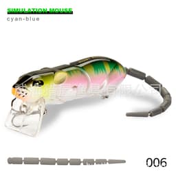 image-Hunting House Lumino 3D Bionic Mouse Knotty Fish 85mm 17g Super Realistic Swimming Style Blackfish Perch