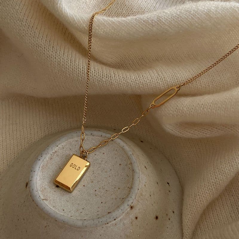 image-Titanium Steel Diamond Necklace - Women's Clavicle Chain