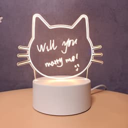 image-3D Night Light Girl Heart USB Plug-in Table Lamp