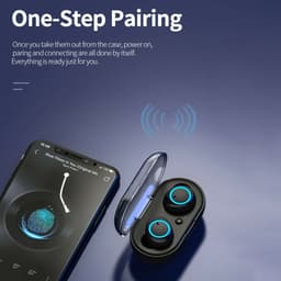 image-Haranch Y50 Bluetooth Earbuds - Black Wireless TWS