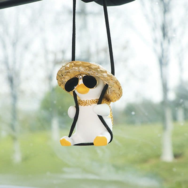image-Swing Duck Car Pendant Aroma Diffuser