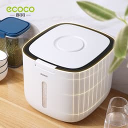 image-Ecoco rice bucket insect-proof moisture-proof sealed thickened rice cylinder box noodle bucket rice flour household storage rice box