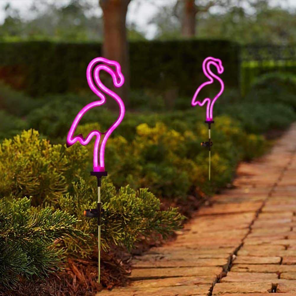 image-LED Flamingo Neon Garden Lights - Outdoor IP55 12-16hr