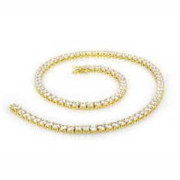 image-Europe and the United States hot trend hip-hop necklace accessories zircon tennis chain a row of diamonds copper inlaid zircon men’s necklace jewelry