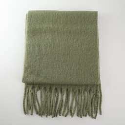 image-GINES LILY 28-Color Cashmere Scarf - Army Green, 43x225cm Warm