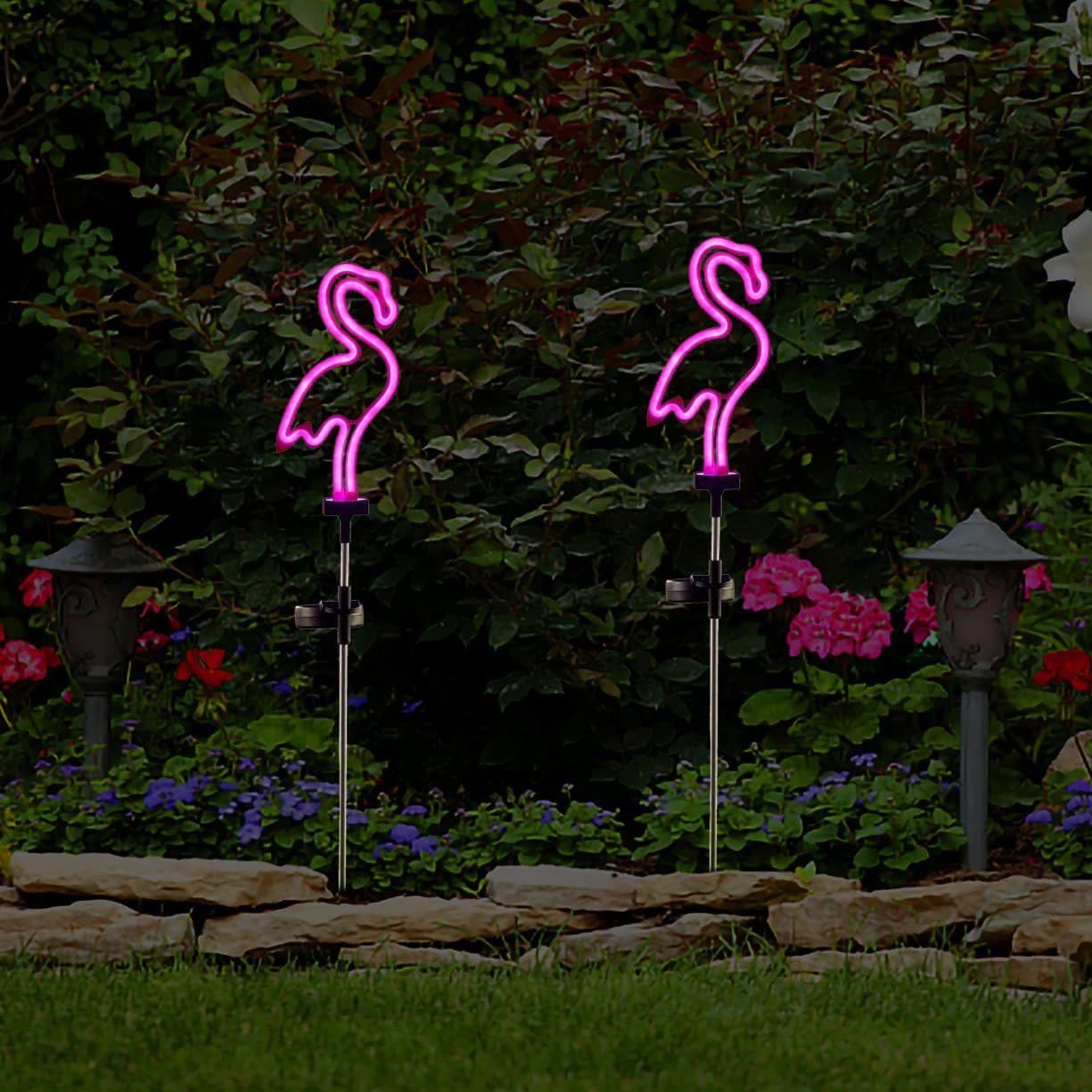 image-LED Flamingo Neon Garden Lights - Outdoor IP55 12-16hr