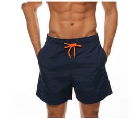 image-Cross-border new summer sports and leisure solid color men's quarter shorts breathable lotus leaf mesh men's beach pants