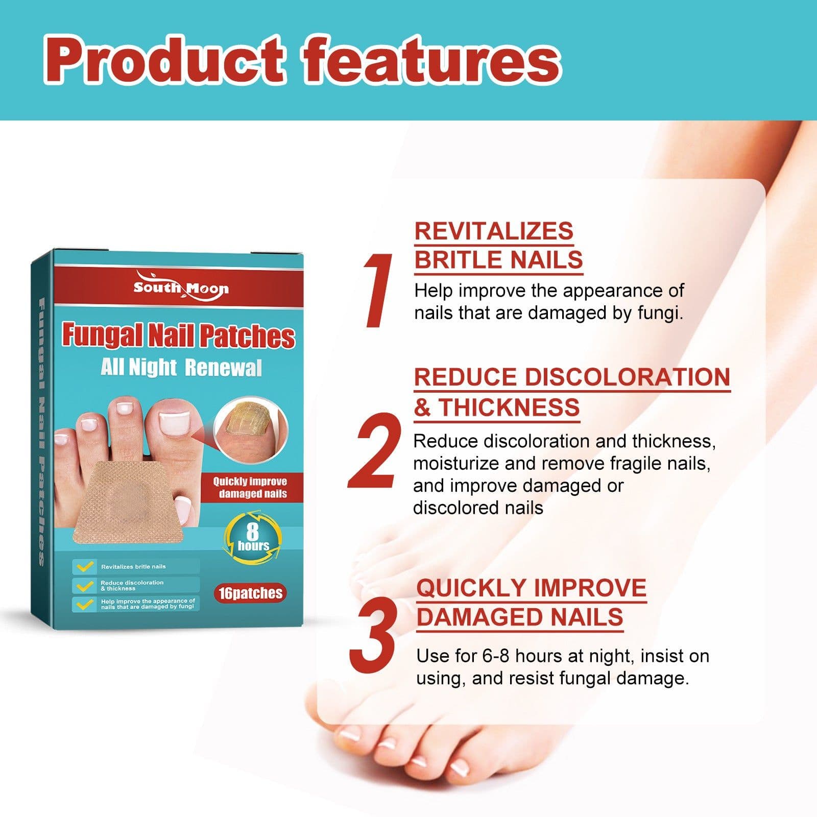 image-South Moon Nail Repair Patches Onychomycosis