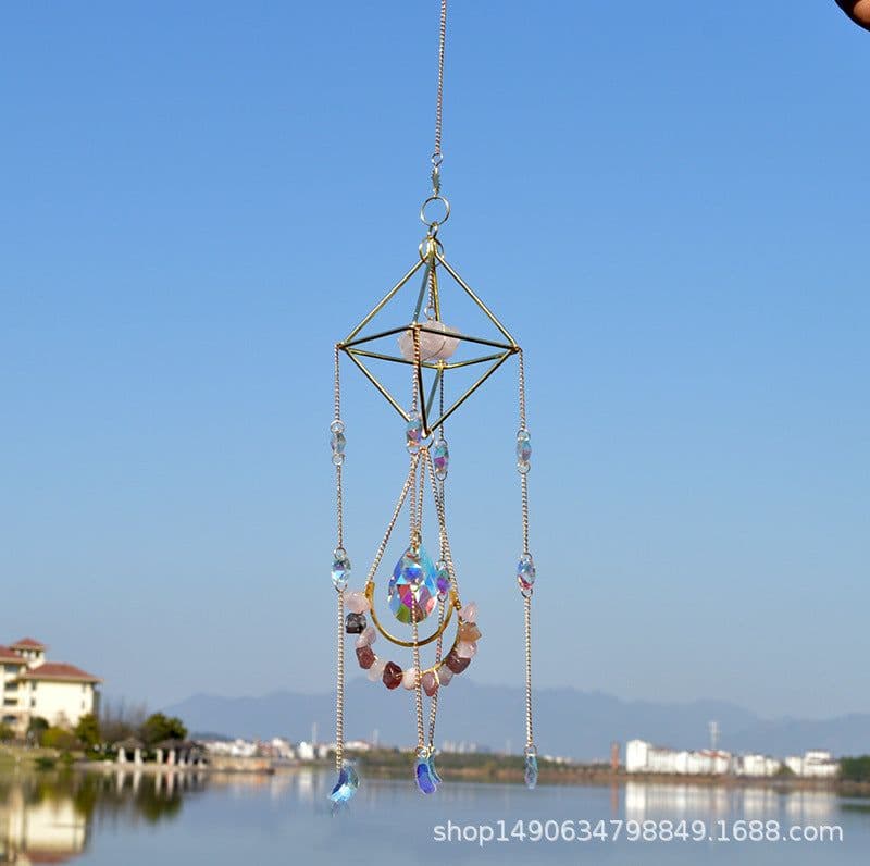 image-Sun Catcher Prism Gemstone Pendant - Rainbow Decor