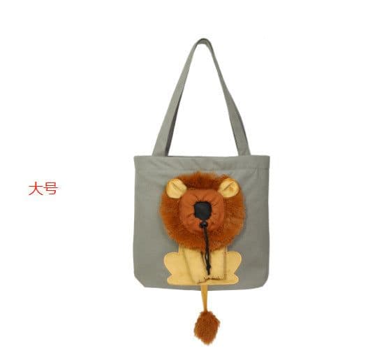 image-Canvas Pet Tote Bag - Light Green Animal Print