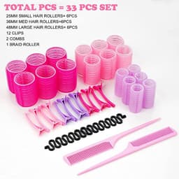 image-Hair Clip Curler Set - Fluffy Bangs Large Medium Small