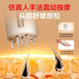 image-Electric Essential Oil Hair Growth Roller Comb NY-2327 White
