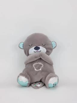 image-Cross-border new style breathing and luminous lullaby cute soothing bear sleeping soundly baby bear music doll