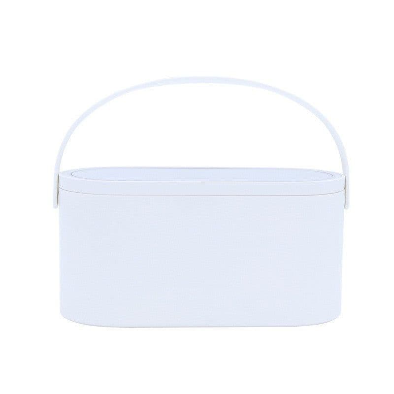 image-LED Vanity Mirror Storage Box - White Multifunctional Beauty Light Portable