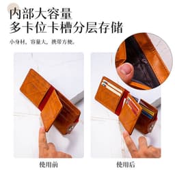 image-US dollar wallet personalized magnetic buckle pressure change hundred dollar short wallet PU leather coin purse