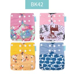 image-Happyflute 4-Pack Washable Training Pants - Waterproof Diapers for Infants 1-3 Years Old