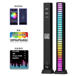 image-RGB Voice-Activated LED Strip Lamp 17-Key App Control Modern Design