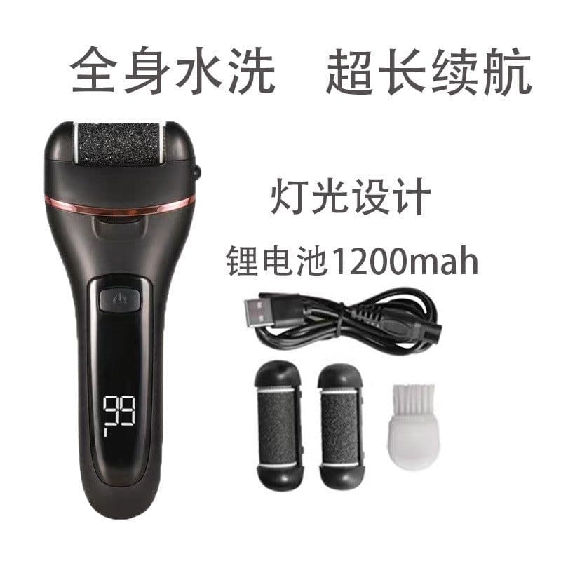 image-Electric Foot Grinder - Digital Display 10-Piece Set, Sapphire Blue, Waterproof, Peeling