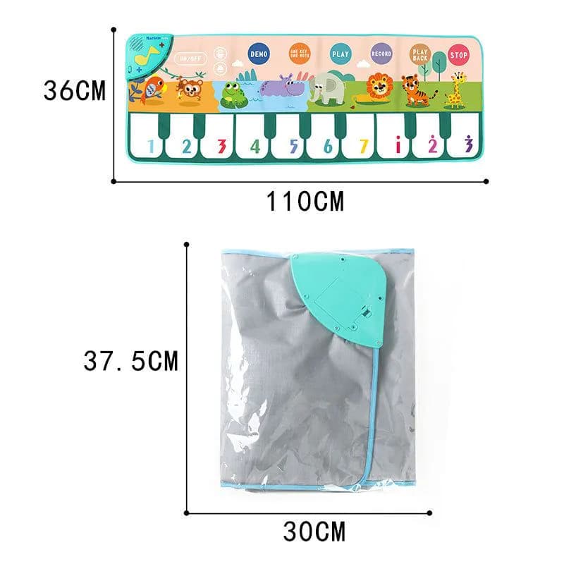 image-Cool Play Piano Music Blanket - 100cm Crawling Mat