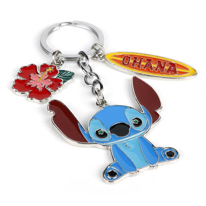image-Lilo & Stitch Alloy Keychain Pendant - Cute Zinc Alloy Gift