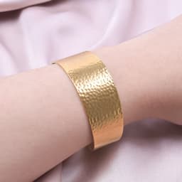 image-Stainless Steel Bracelet - 18K Gold Plated Adjustable