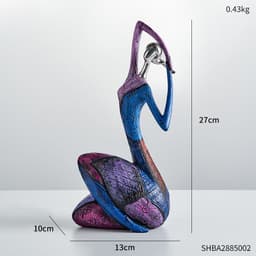 image-Creative abstract figure decoration home living room TV cabinet decoration office art yoga decoration oil painting woman