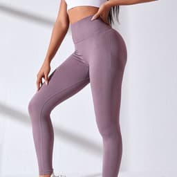 image-Women's High Waist Fitness Pants - Yoga Bright Yellow XL