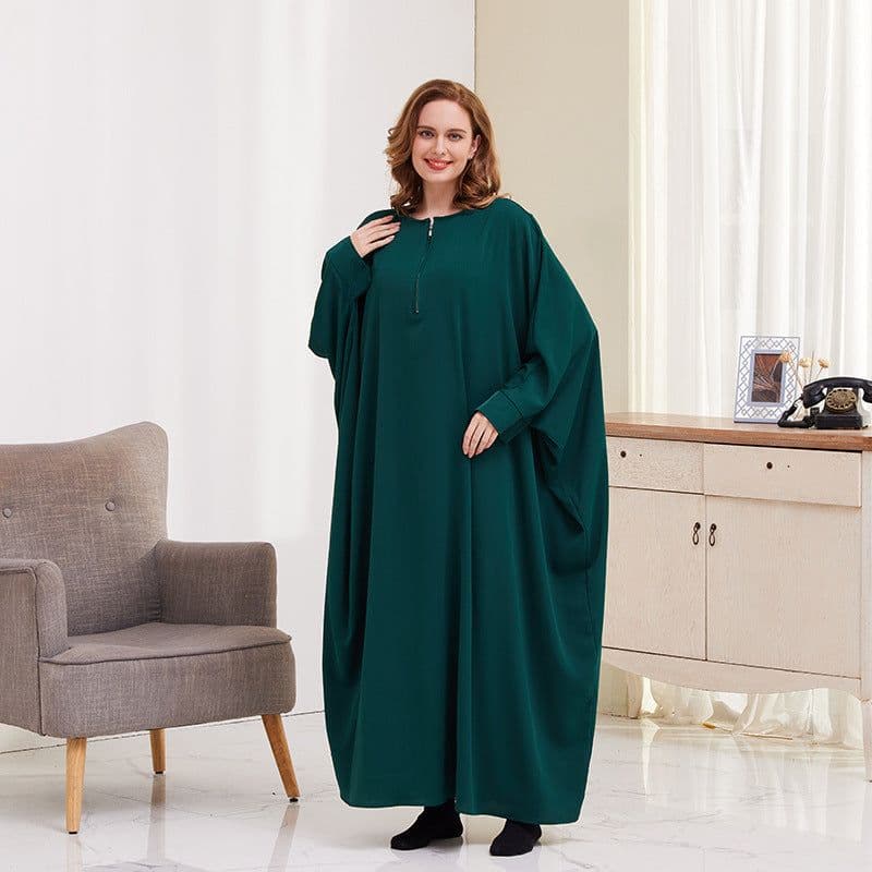 image-Xueguo Muslim Dress - Blue Swing Long Sleeve